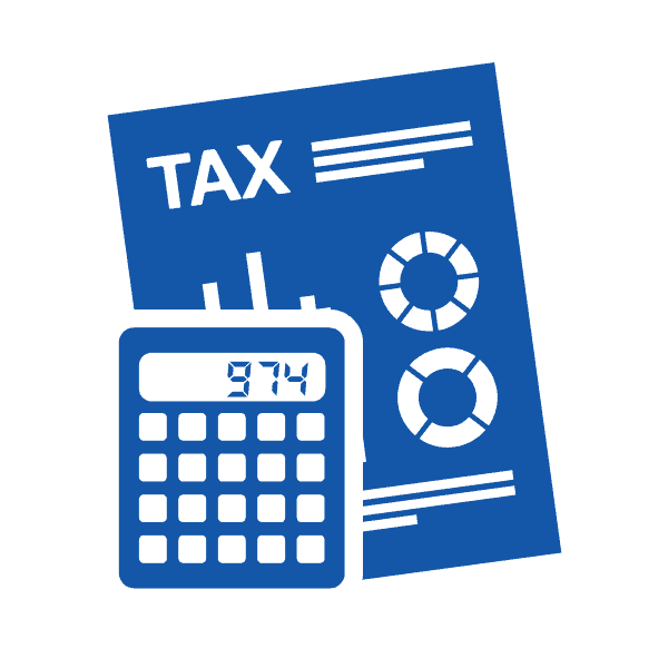 tax return image blue